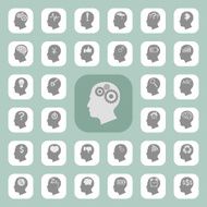 Thinking heads icons