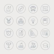 School line icon set N14