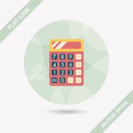 calculator flat icon with long shadow eps10 N47