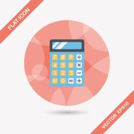 calculator flat icon with long shadow eps10 N48