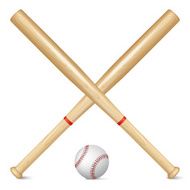 Realistic baseball bats and ball