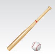 Baseball bat and baseball