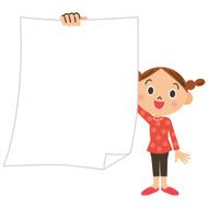 Primary schoolchild girl paper N2