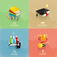 Education concepts vector set