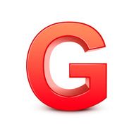 3d red letter G N7