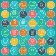 Set of universal thin line icons for web and mobile N2
