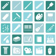 Vector Set of Art Icons N9