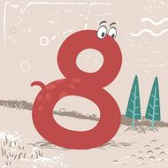 Cute alphabet Number 8