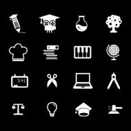 Education Icon - White