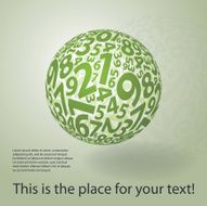 Globe Design with Numbers N2