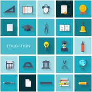 Flat concept education background Back to school Distance learning Study N46