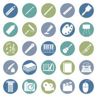 Vector Set of Art Icons N10