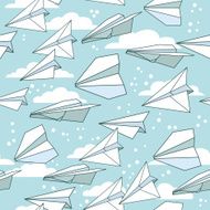 Paper planes seamless texture N2