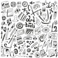 art tools - doodles set N2