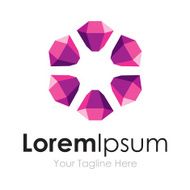 Precious luxury gem stones concept elements icon logo