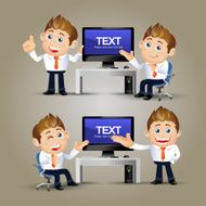 People Set - Business Businessman at computer B