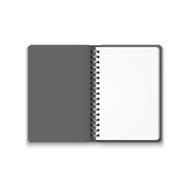 Vector Realistic Blank Open Notebook N2