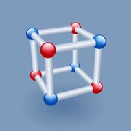 Three-Dimensional Lattice Icon