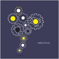 Creative gear abstract vector design banner template N3