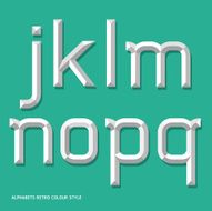 Alphabet modern colour style