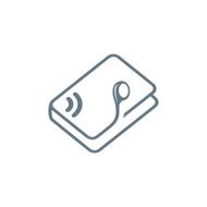 Audio book education vector sign
