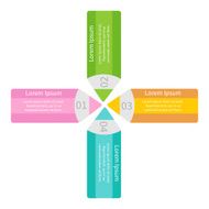 Four pencils template set Infographic