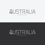 Vector alphabet australia design concept with flat sign icon