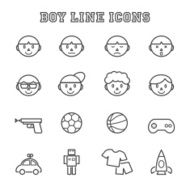 boy line icons N2