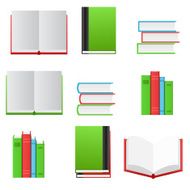 Book icons set N8