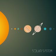 Solar system in cartoon style N2