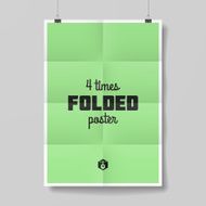 Four times folded poster template