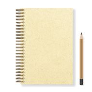 blank realistic spiral notepad notebook and pencil vector N9