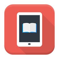 E book app icon with long shadow