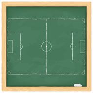 Football field on blackboard