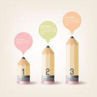 Education Infographics pencil Template Design N3