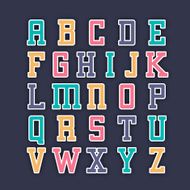 Stylish capital letters background N2