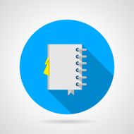 Flat vector icon for office notebook
