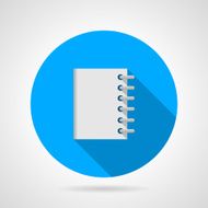 Flat vector icon for notebook