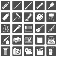 Vector Set of Art Icons N12