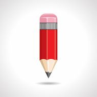 red pencil with eraser