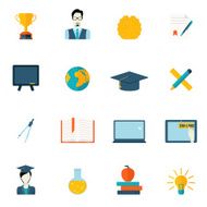 Education icons flat N3