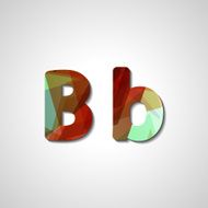 Colorful letter alphabet N642