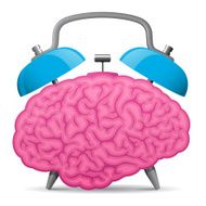 Vintage alarm clock brain