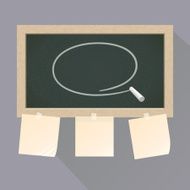 Blackboard with Paper Note
