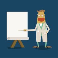 Doctor point to whiteboard