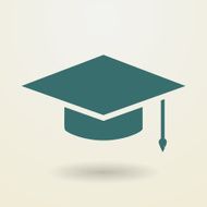 Simple graduation cap icon