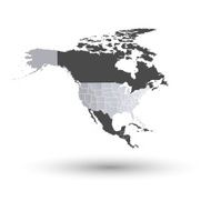 North america map background vector N4