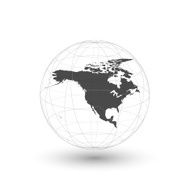 North america map background vector N5