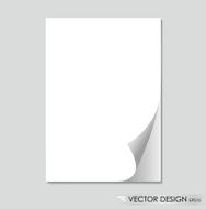 Sheet of paper Paper page with curl vector illustration N22