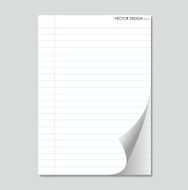 Sheet of paper Paper page with curl vector illustration N23